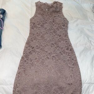Sparkly nude/ taupe dress.